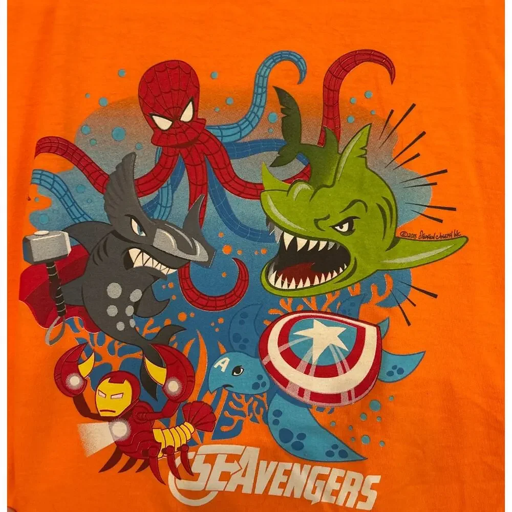 Marvel Avengers Boys' Short Sleeve Graphic Tee Orange Medium